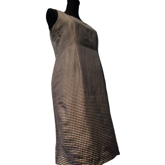 Shomi Silk Gingham Dress Size 6 Zipper Closure Size 6 - Picture 1 of 6